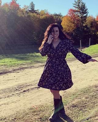 knee length dresses for ladies Sample Floral Sweetheart Neck Flounce Sleeve Mini Dress main image 0