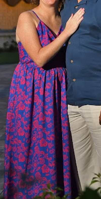 Floral Print Knotted V-Neck Maxi Dress