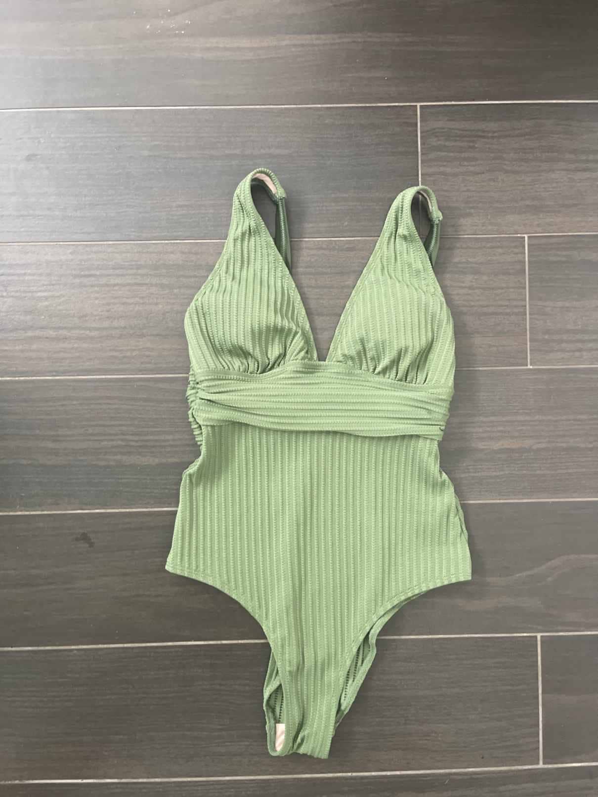 Coast::ワンピース:UK 12[RESALE] Ginger Ribbed & Ruched One Piece Swimsuit-Cupshe UK