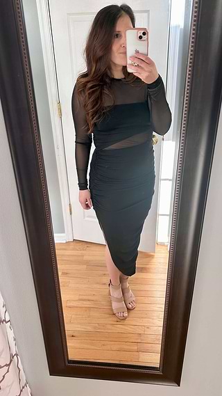 black long sleeve asymmetrical dress Long Sleeves Loose Asymmetric Buttoned Split-Joint Split-Side Mock Neck Maxi Dresses