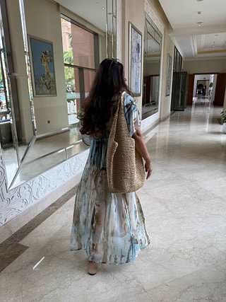 Ombre Wash Drawstring Cover-Up Dress