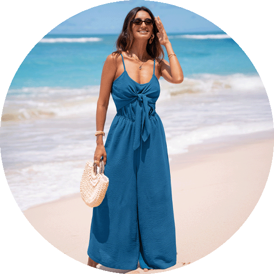 CUPSHE オールインワン リゾート ビーチ オーバーサイズ パンツ Cupshe - Swimsuits & Fashion Online For Women