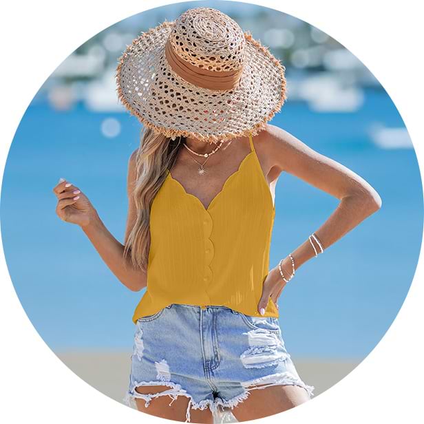 【CUPSHE】水着カバー クロス ジャージニット タンク Amazon.com: CUPSHE Women's Bikini Sets Two Piece Swimsuit