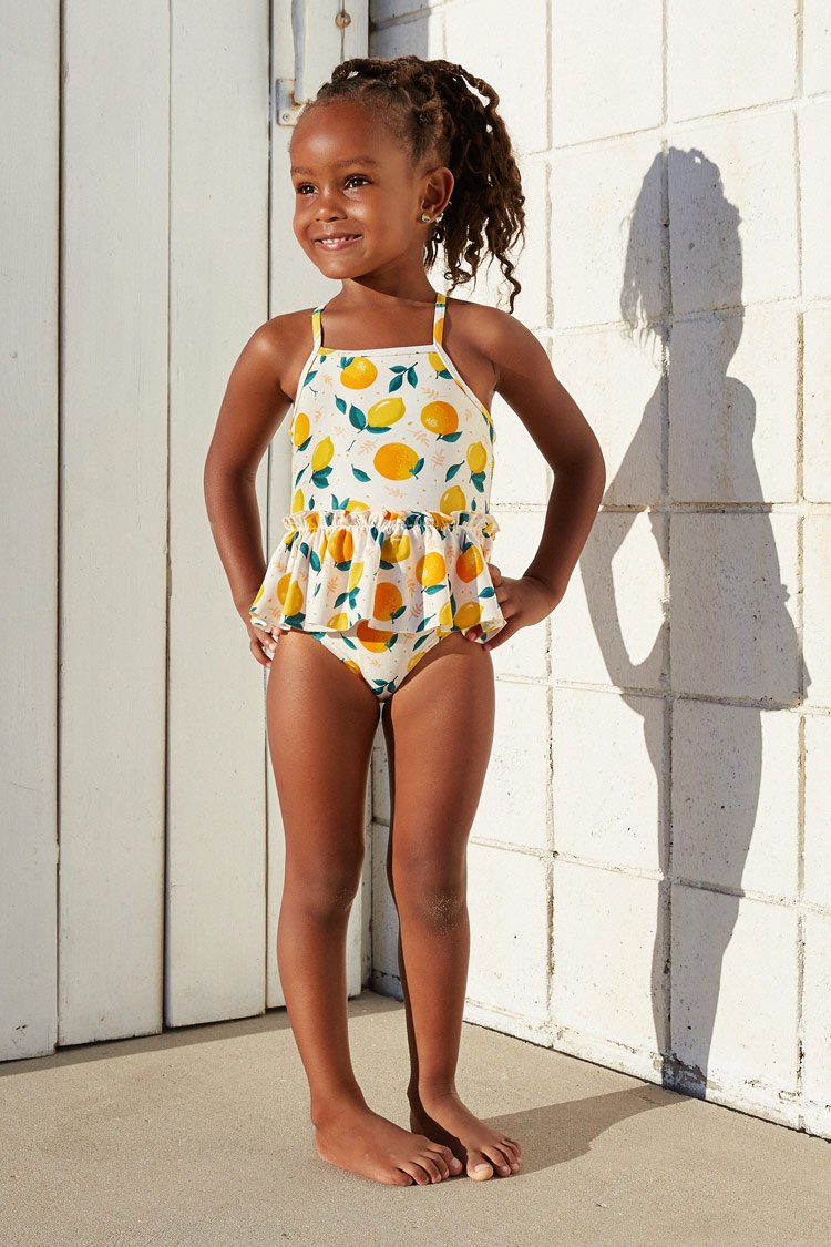 Shelby Fruit Print Ruffle One Piece Swimsuit For Toddler Girls And Girls