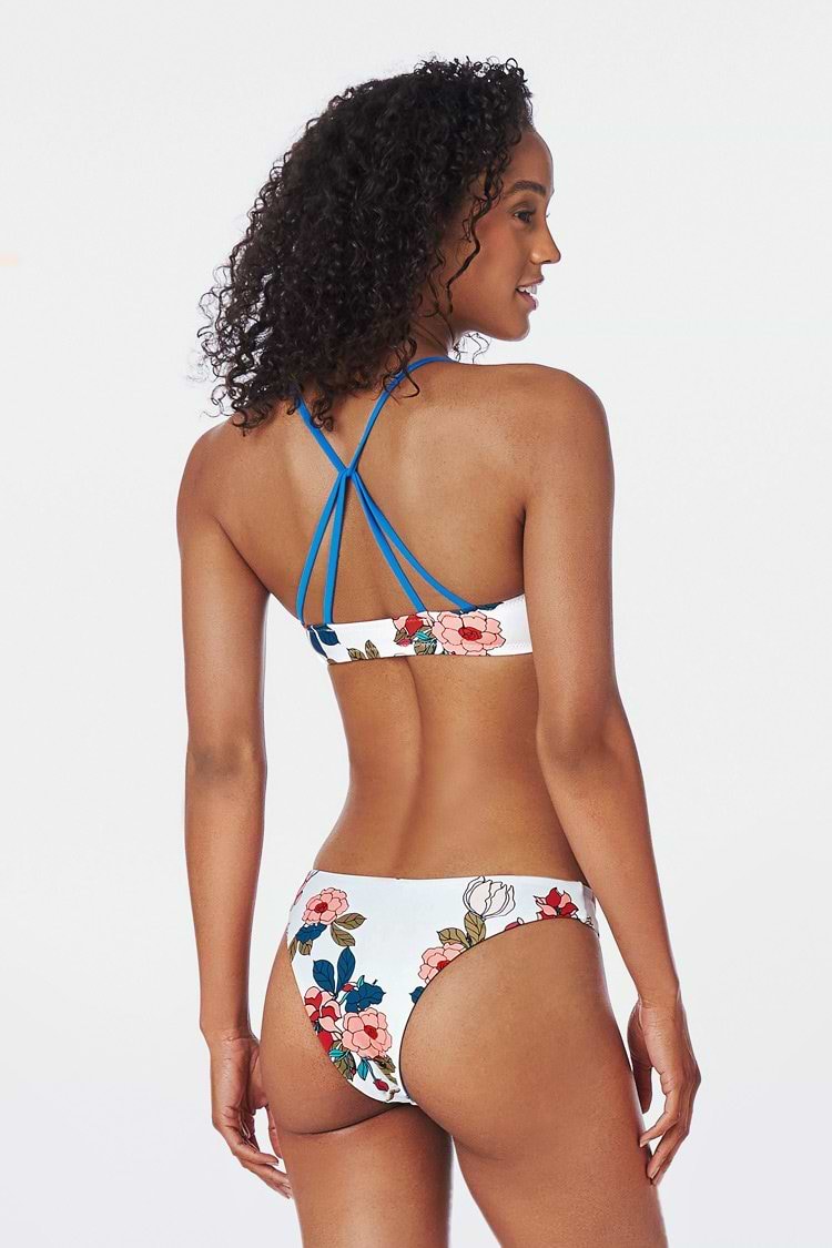 Floral Strappy Back Bikini