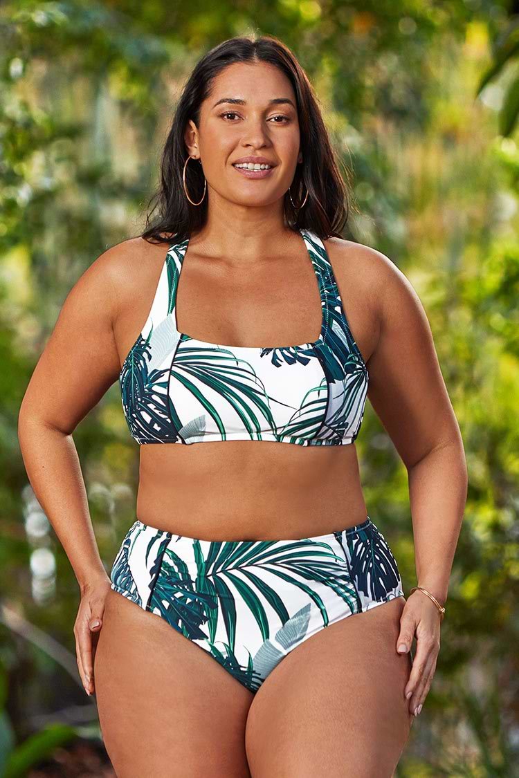 Madelyn Tropical Plus Size Bikini Bottom