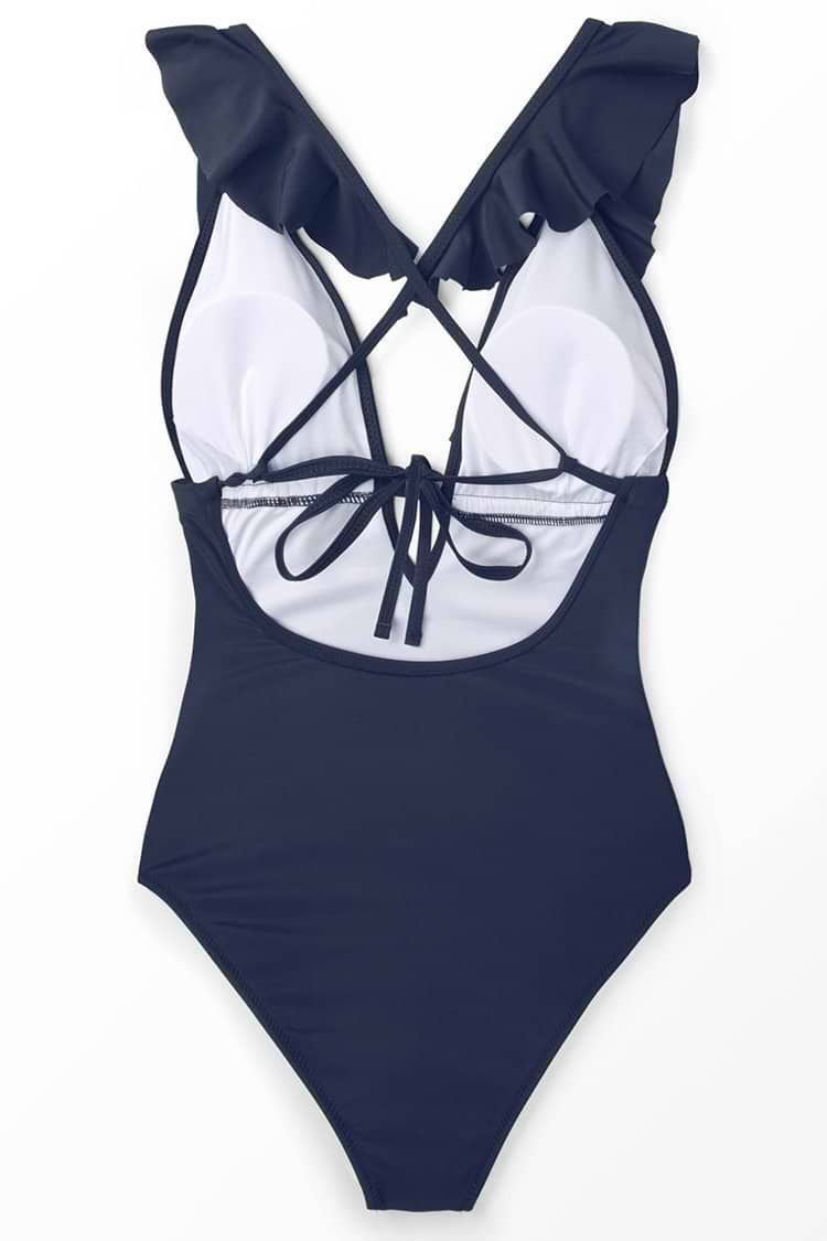 Heart Falbala One-piece Swimsuit