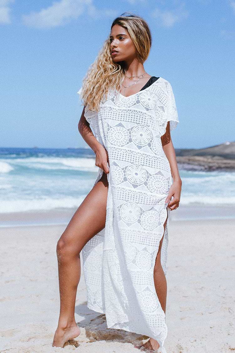 White Boho Cover Up
