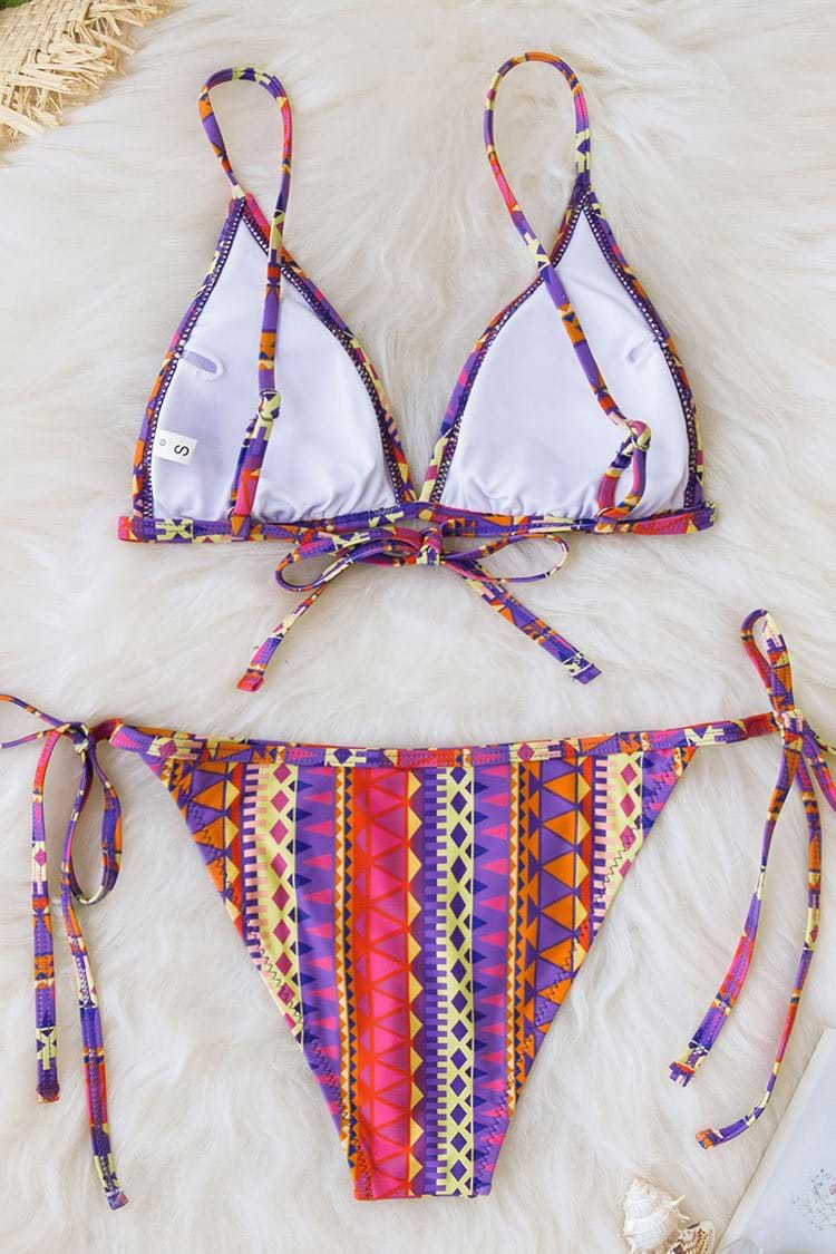 Boho Print Triangle Bikini