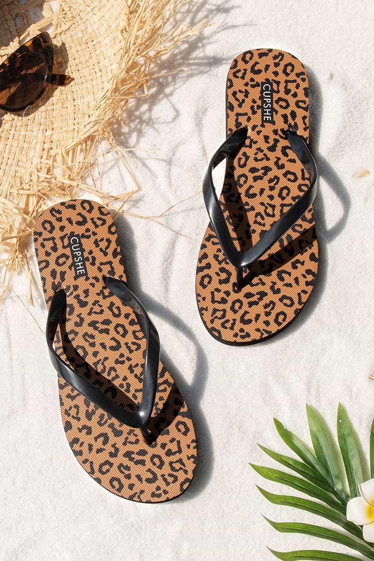 Wild Side Leopard Flip Flops