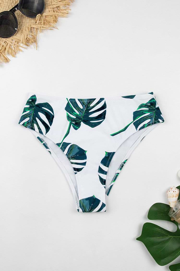 LEAVES PRINT BIKINI BOTTOM