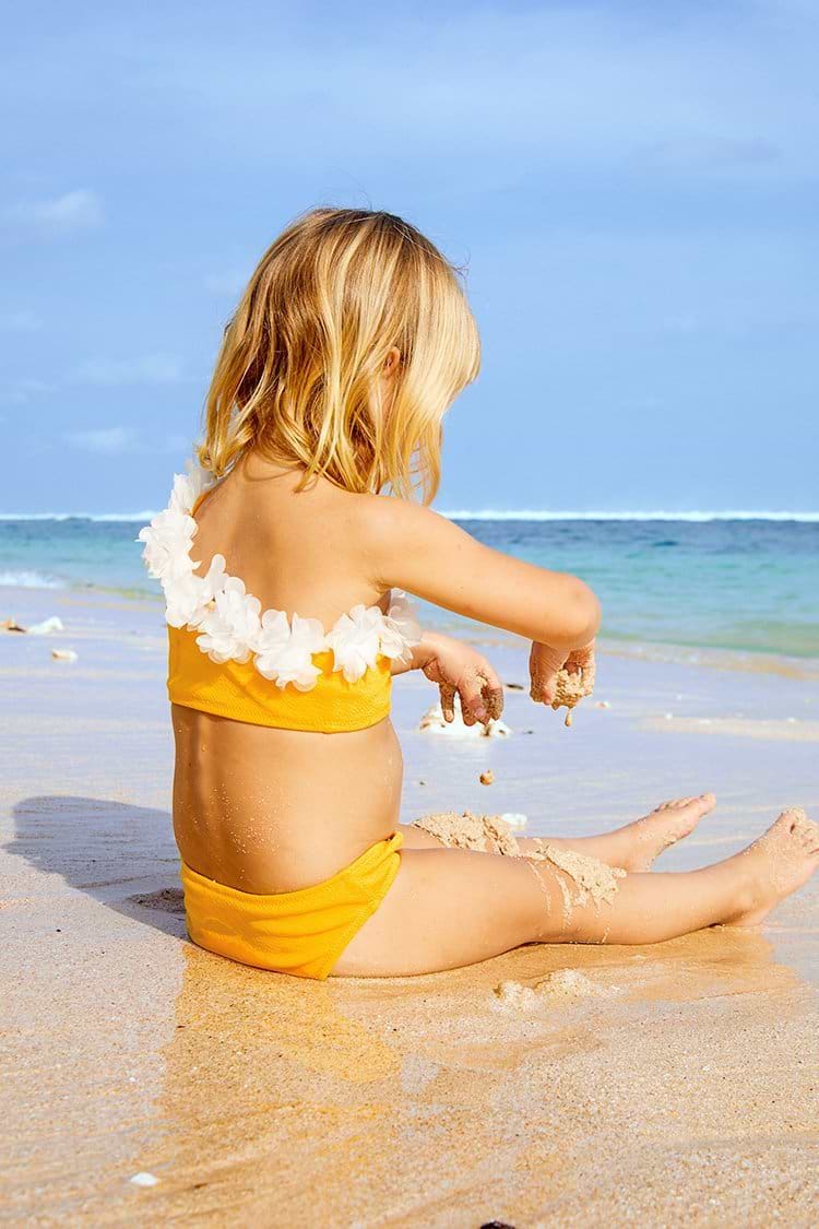 Bright Yellow Bikini for Toddler Girls and Girls