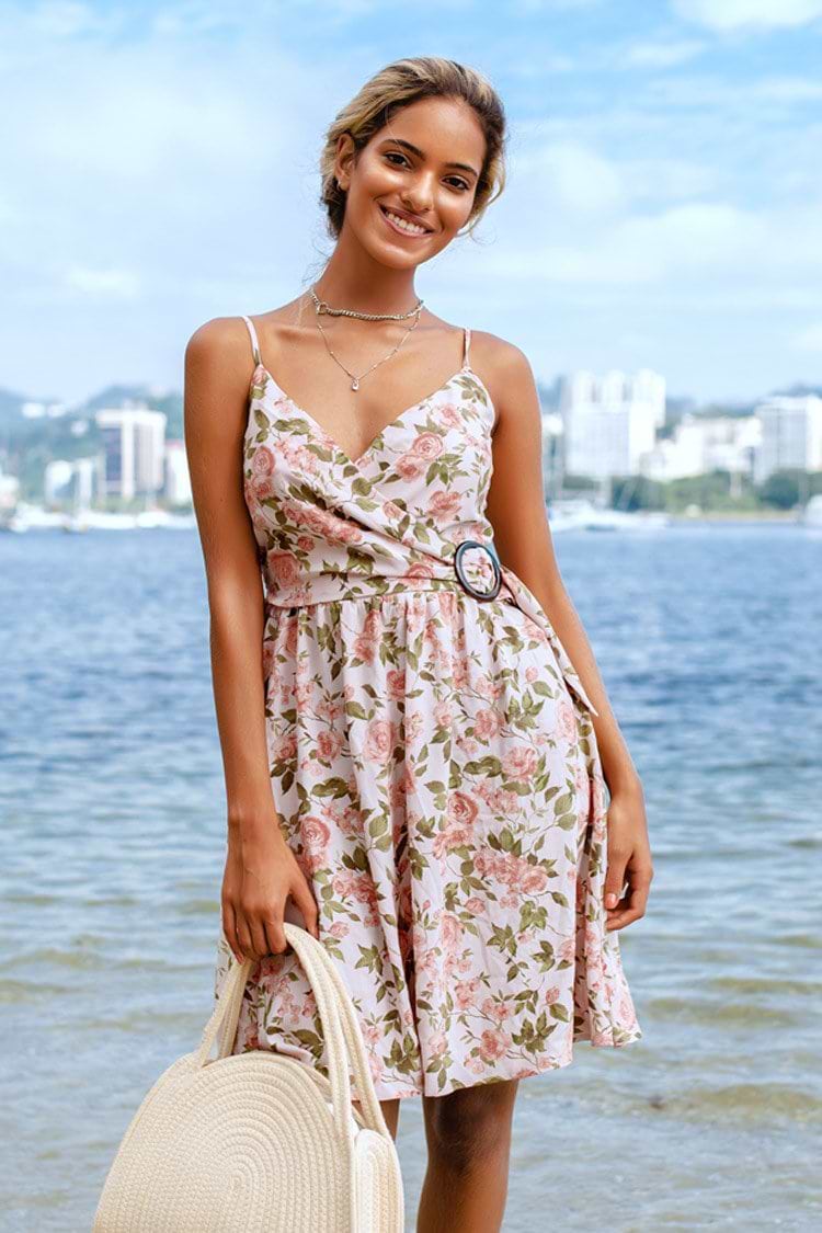 Brielle Floral Smocked Wrap Dress