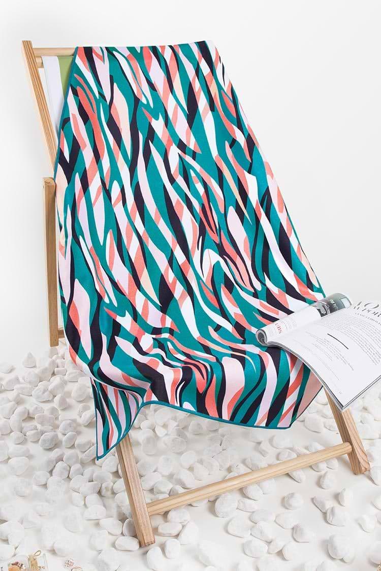 Ripple Zebra Striped Beach Blanket