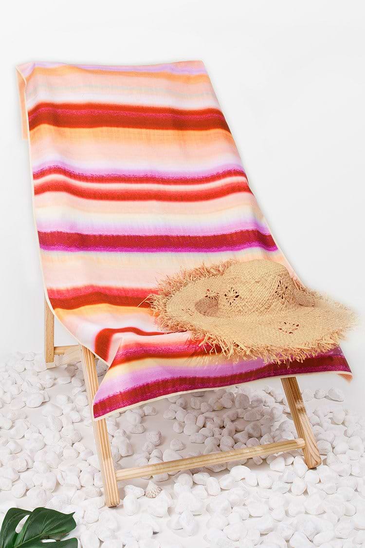 Sunrise Striped Beach Blanket