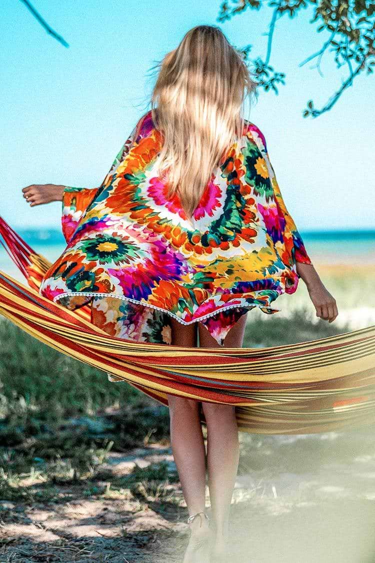 Colorful Floral Cover Up