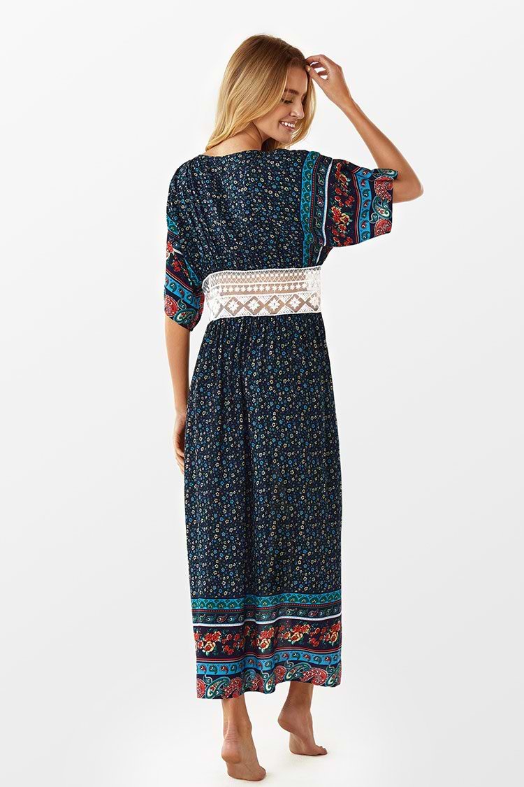 Boho Crochet Kimono Cover Up