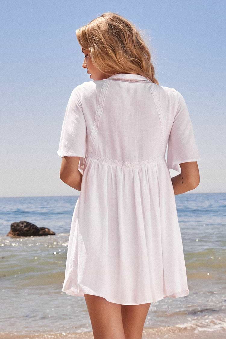 Sylvie V-neck Elbow Sleeve Dress