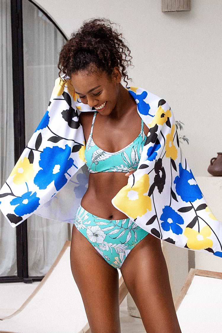 Poppy Floral Beach Blanket