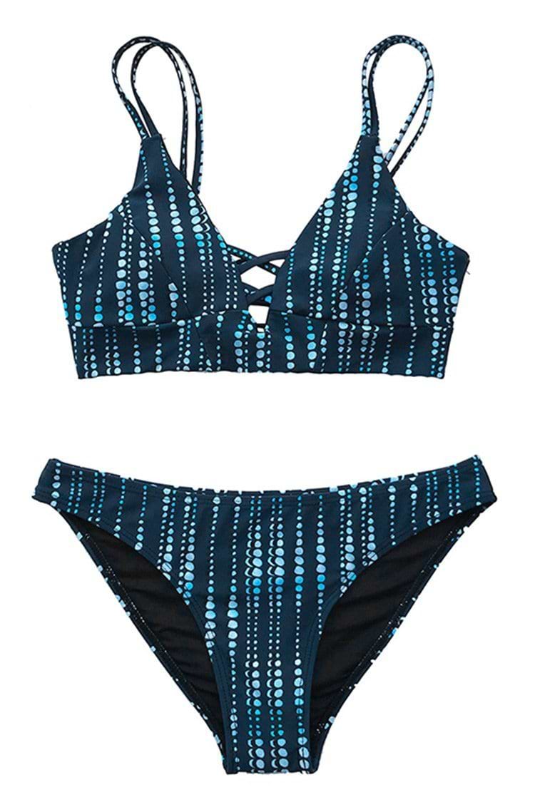 Dream Space Lace Up Bikini Set