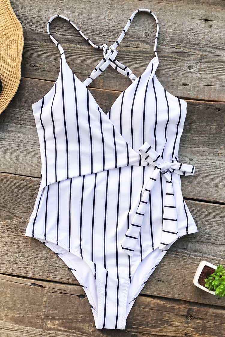 Stay Young Stripe One-piece Swimsuit