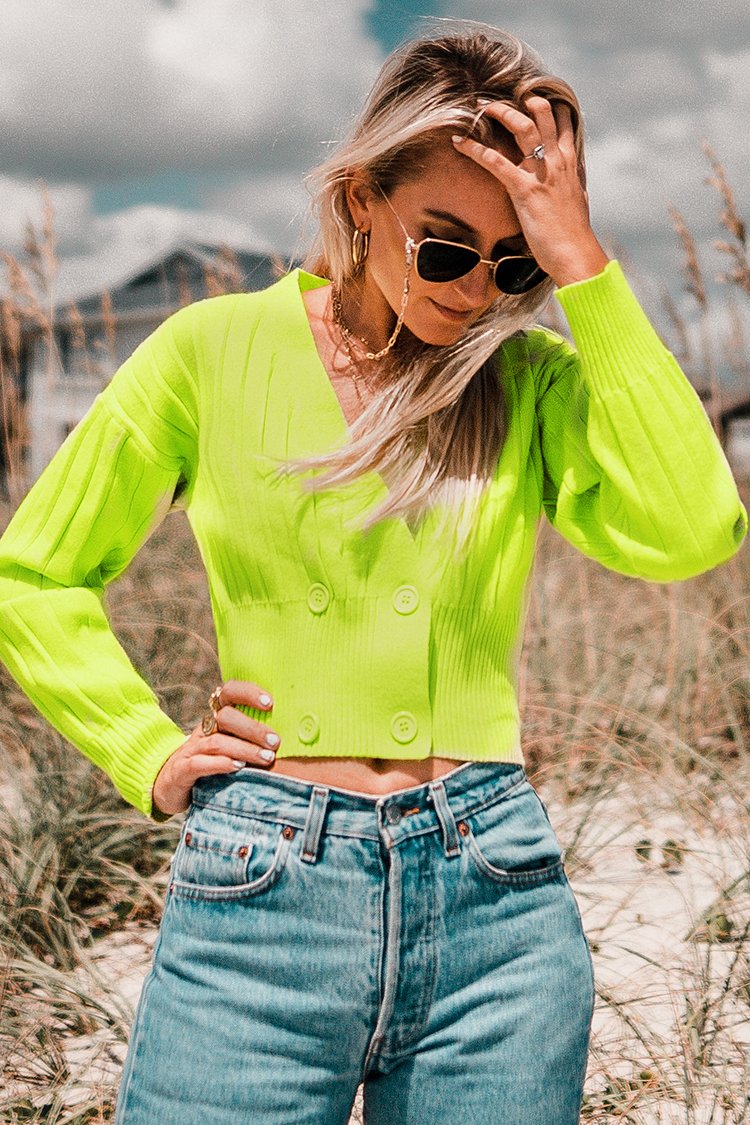 Cropped Wrap Sweater