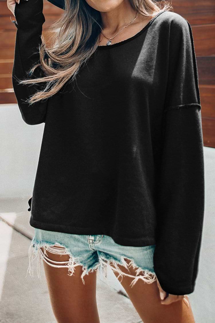 Black Loose Fit Sweater