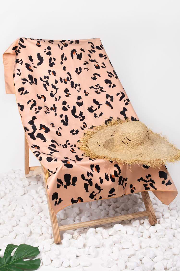 Serviette de plage imprimé leopard Wildside