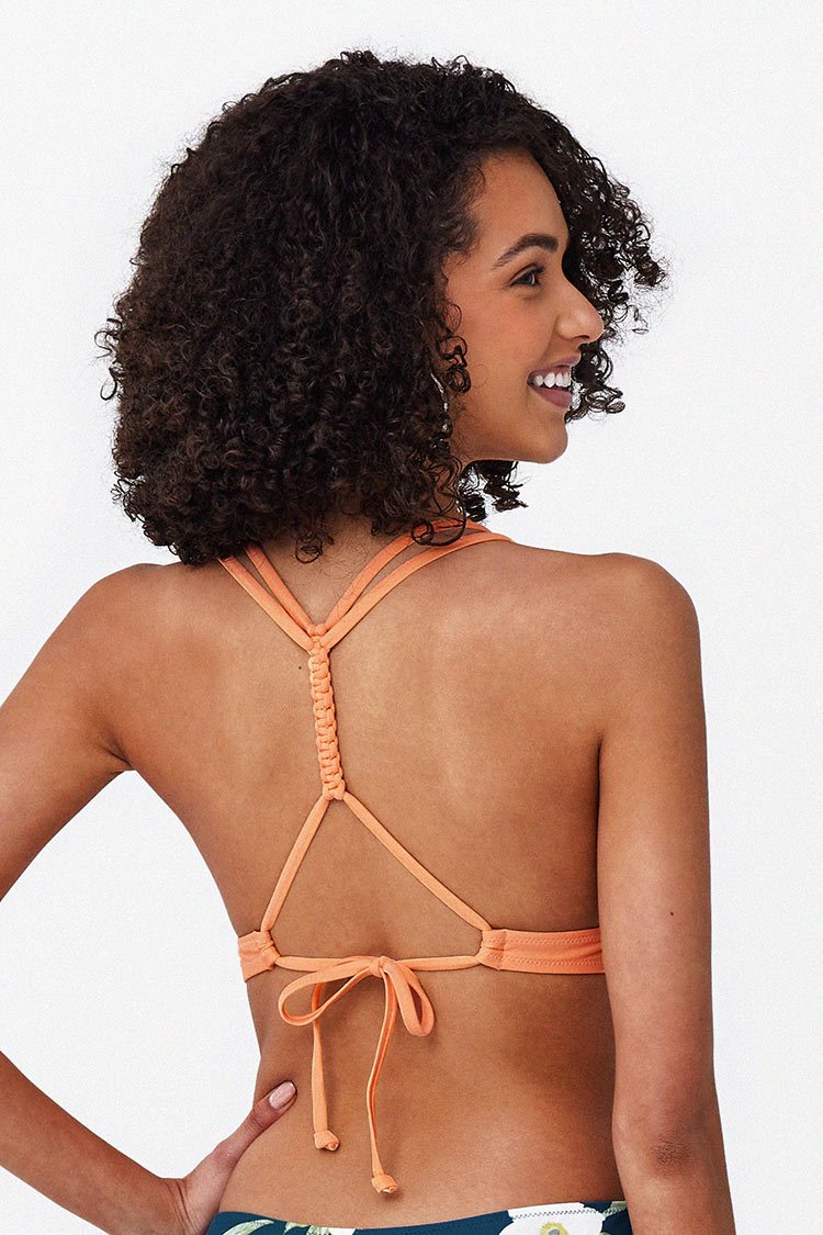 Gelbes Triangel Bikini-Oberteil