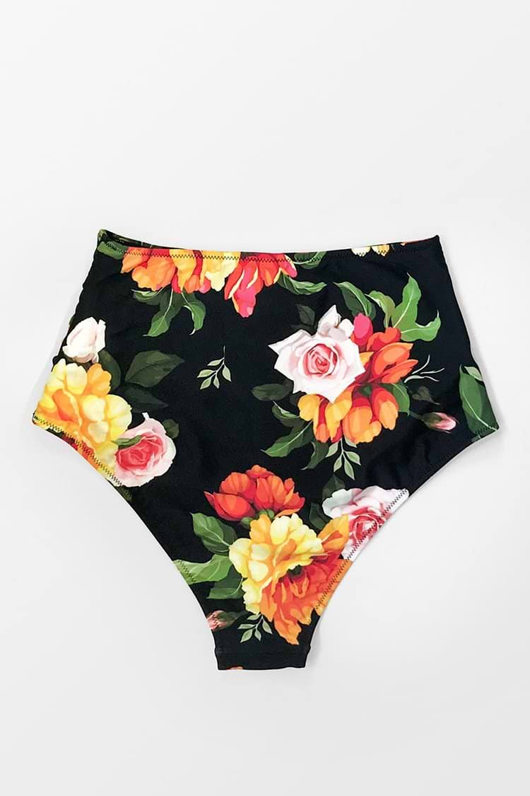 Süße Blumen High Waisted Bikinihose