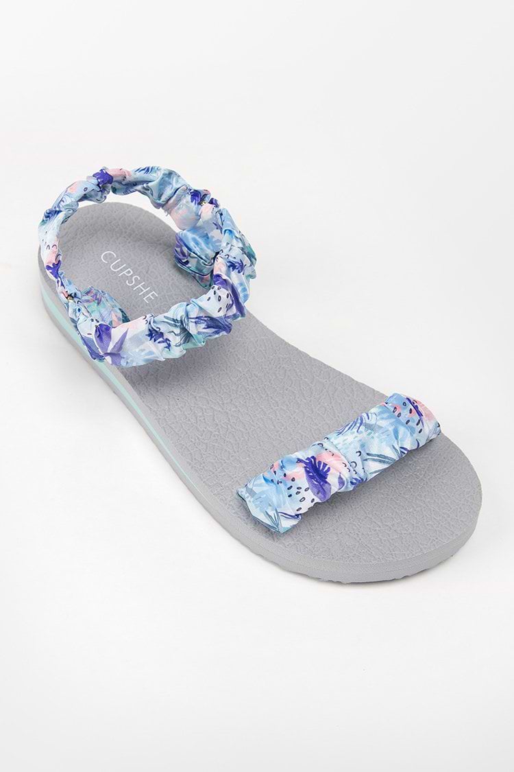 Rüschen Sandalen mit Knöchelriemen