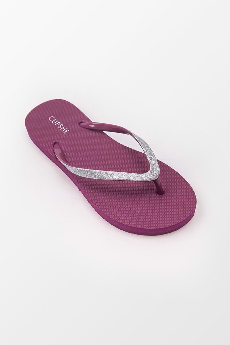 Mulberry Lila Zehentrenner-Sandalen