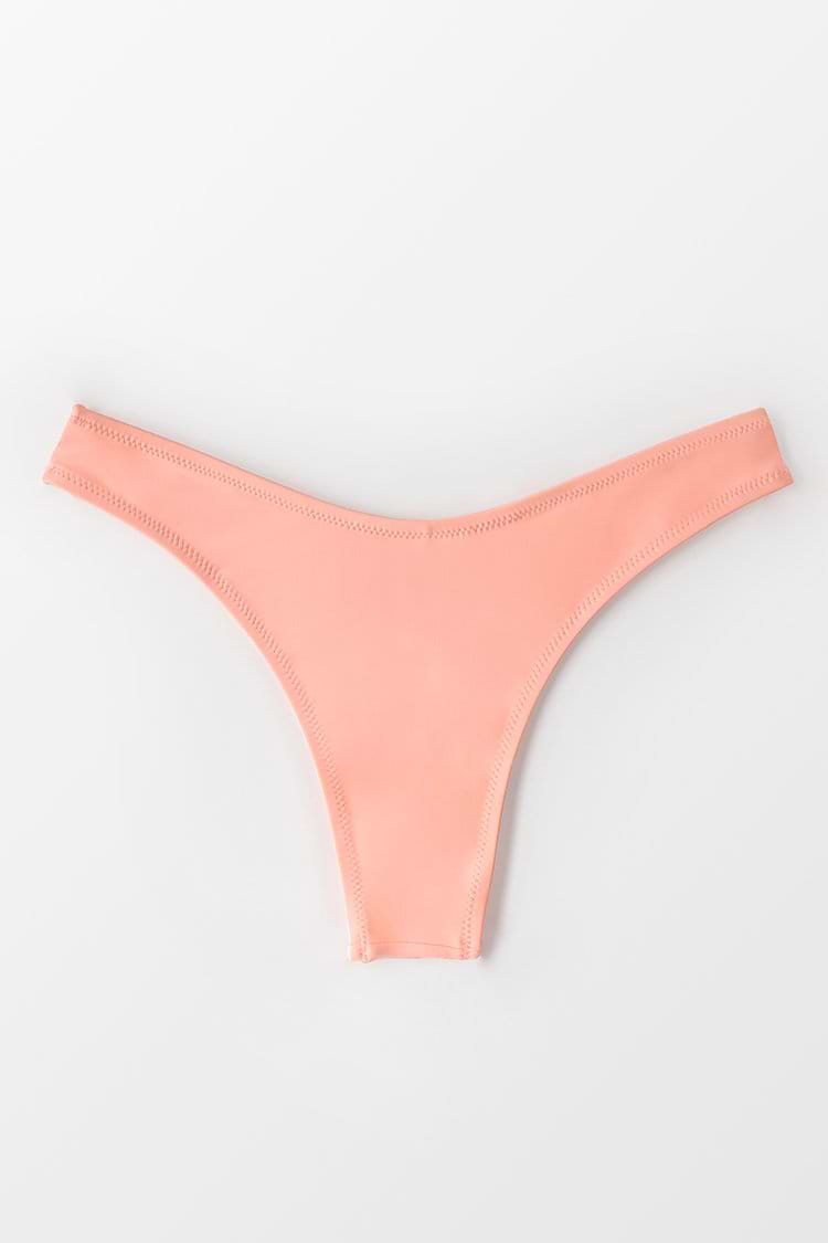 Bas de bikini échancré rose