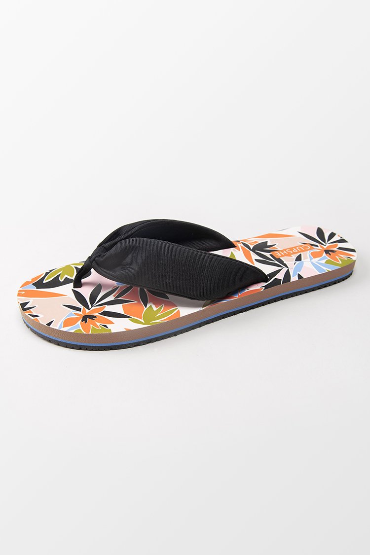 Tanga-Zehentrenner-Sandalen mit Blattmuster