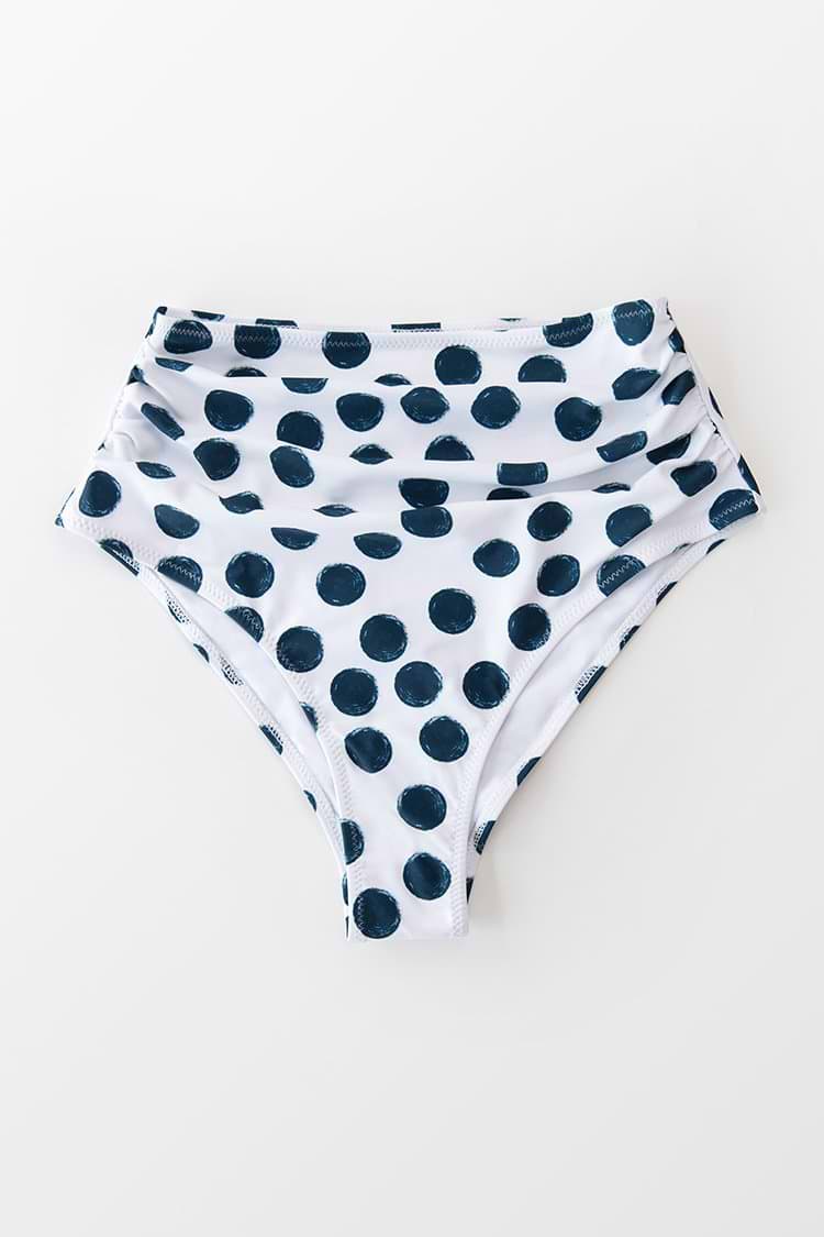 High-Waist Bikini-Hose mit Polka Dot