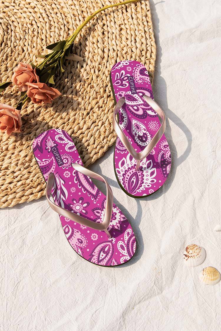 Paisley Zehentrenner-Sandalen