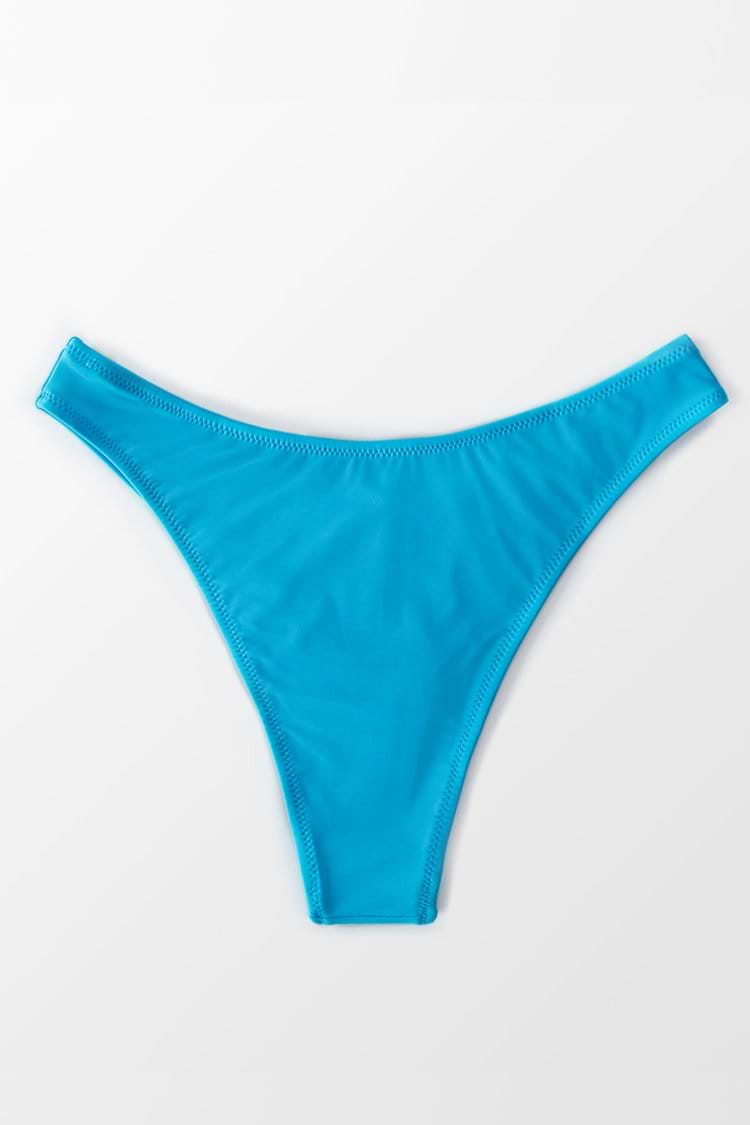 Bikini-Hose mit High Cut in Blau