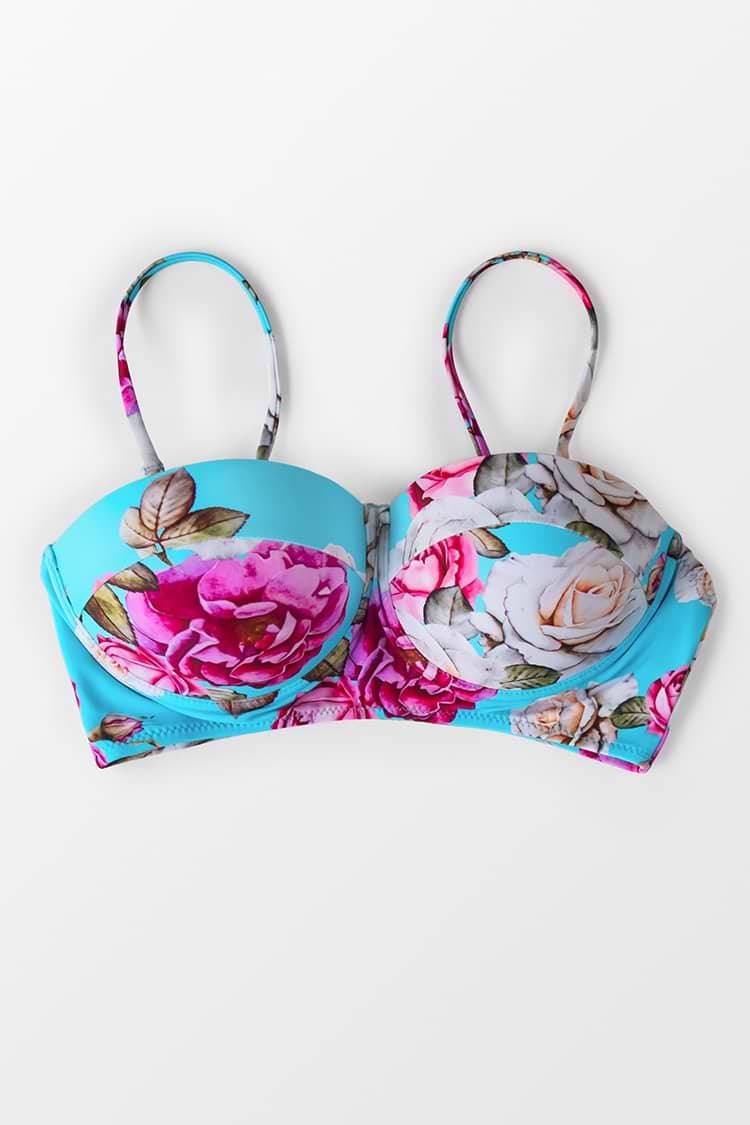 Haut de bikini imprimé floral