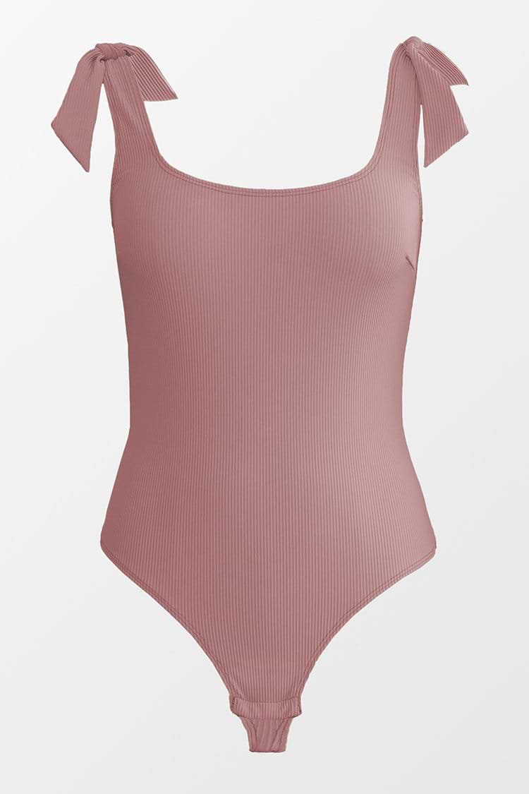 Body à nœuds rose poudré