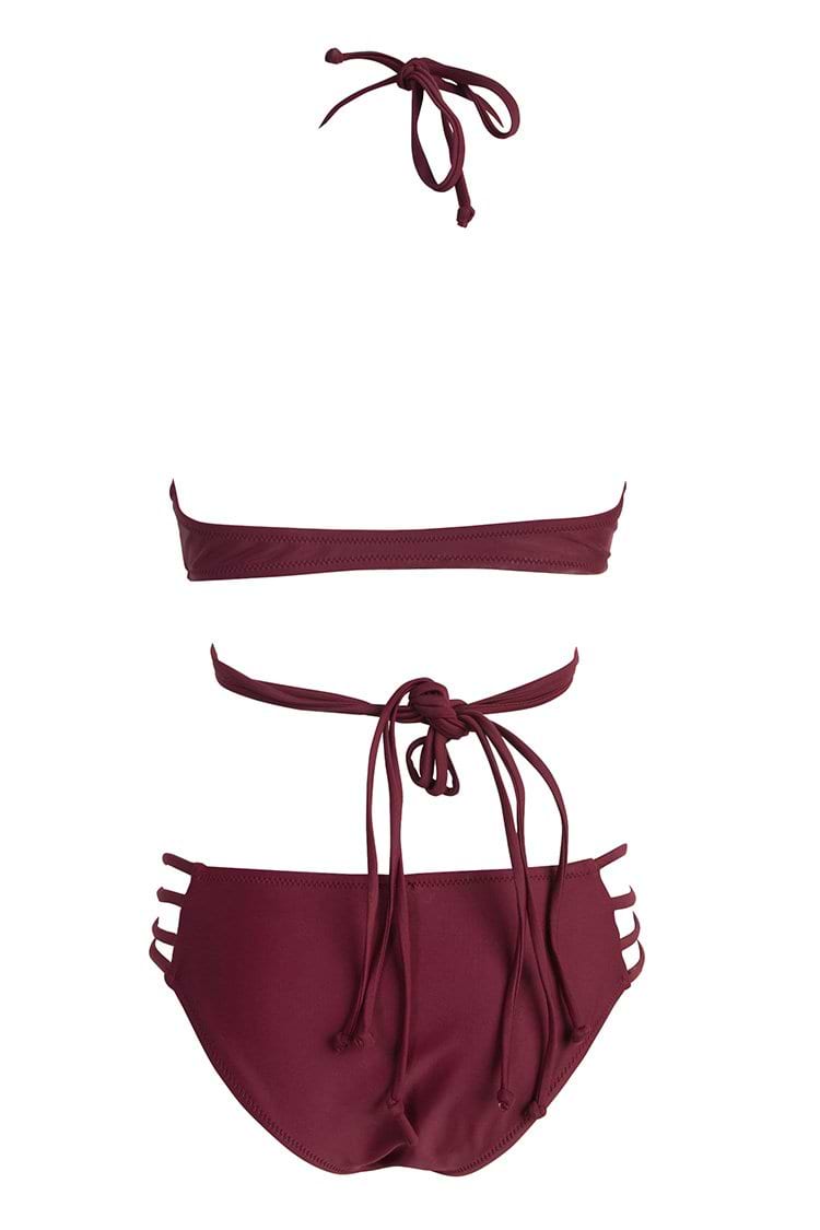 Bikini-Set mit Neckholder und Riemchen