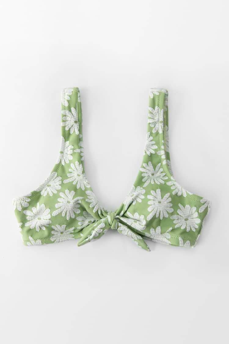 Geknotetes Bikini-Oberteil mit Floralem Muster