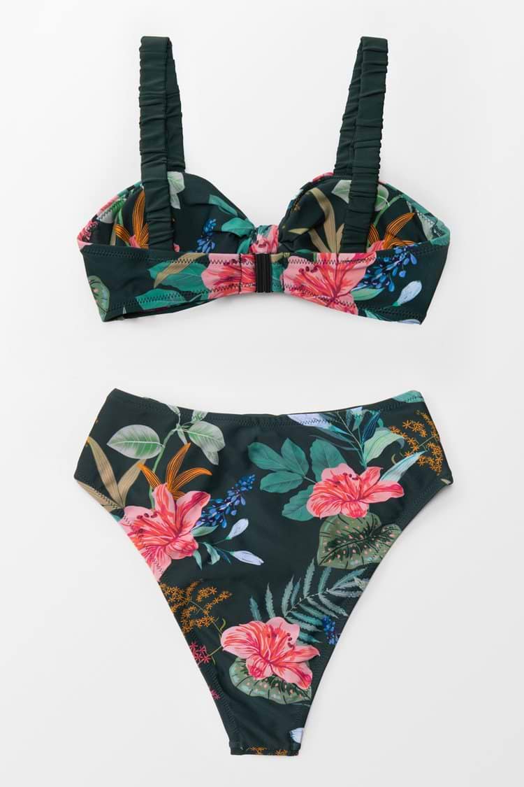 High Waisted Geknotetes Bikini-Set