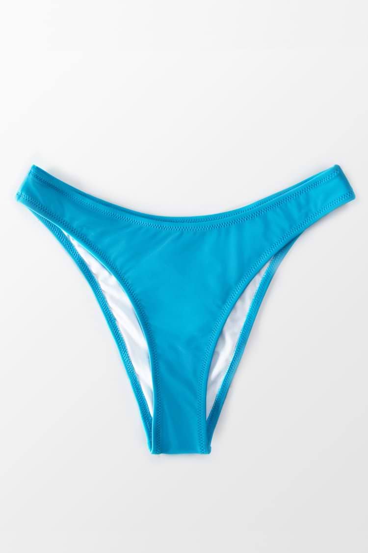 Bikini-Hose mit High Cut in Blau