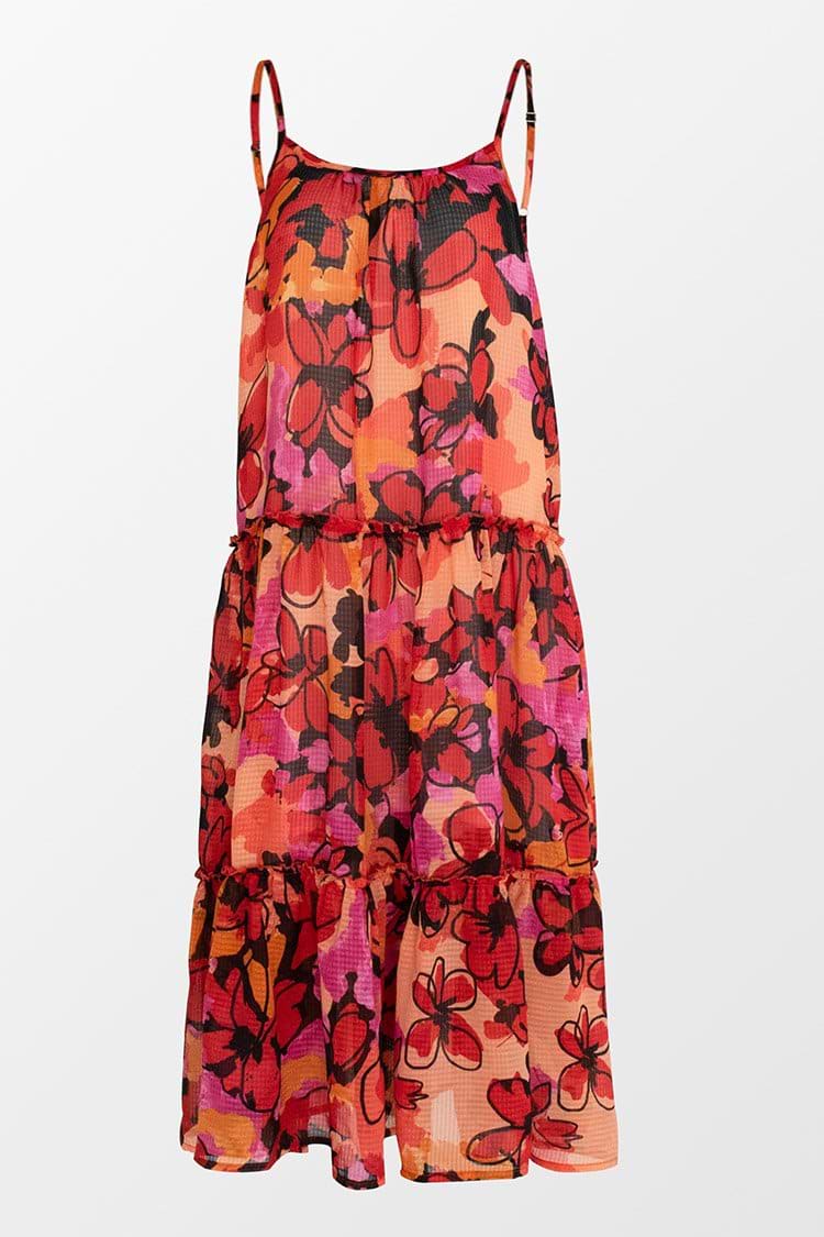 Lebendiges Kleid mit Blumenmuster