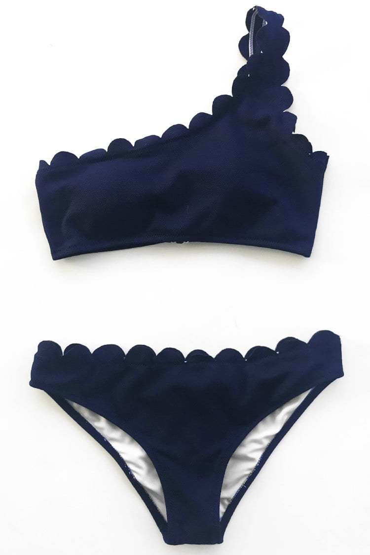 Vermissen die Vergangenheit Eine Schulter Bikini Set