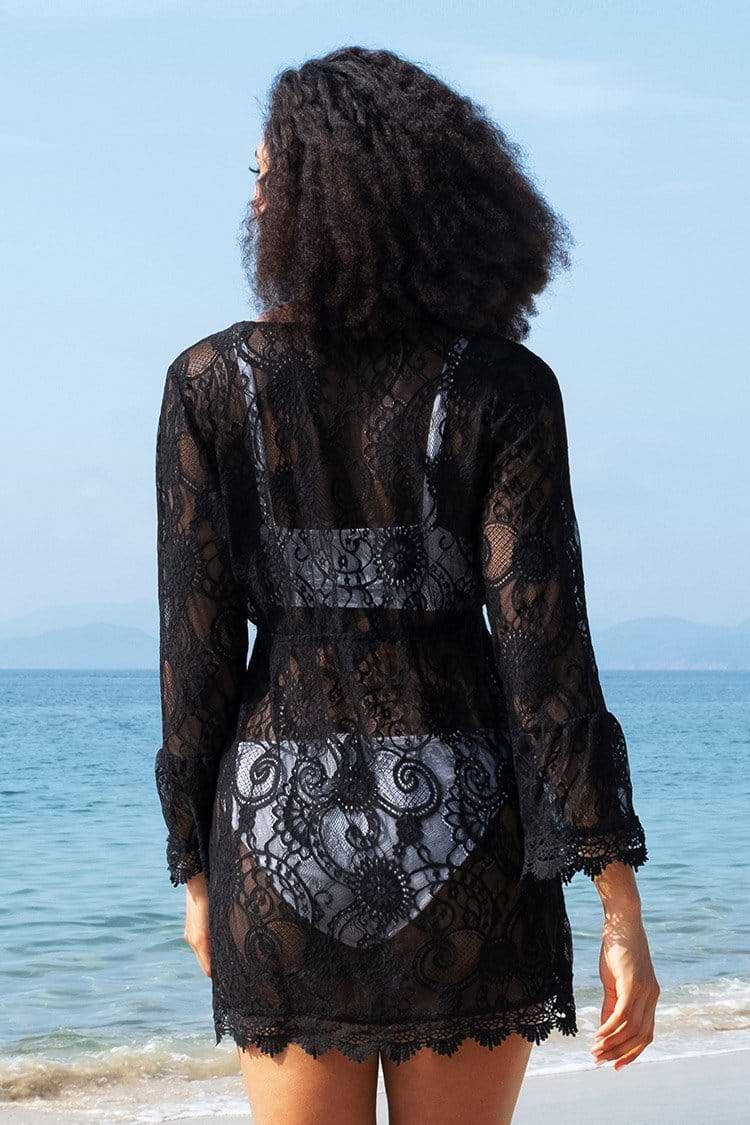 Schwarzes transparentes Cover Up