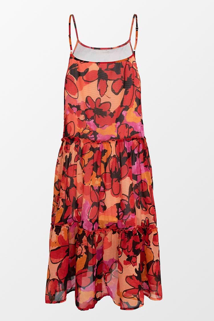 Lebendiges Kleid mit Blumenmuster