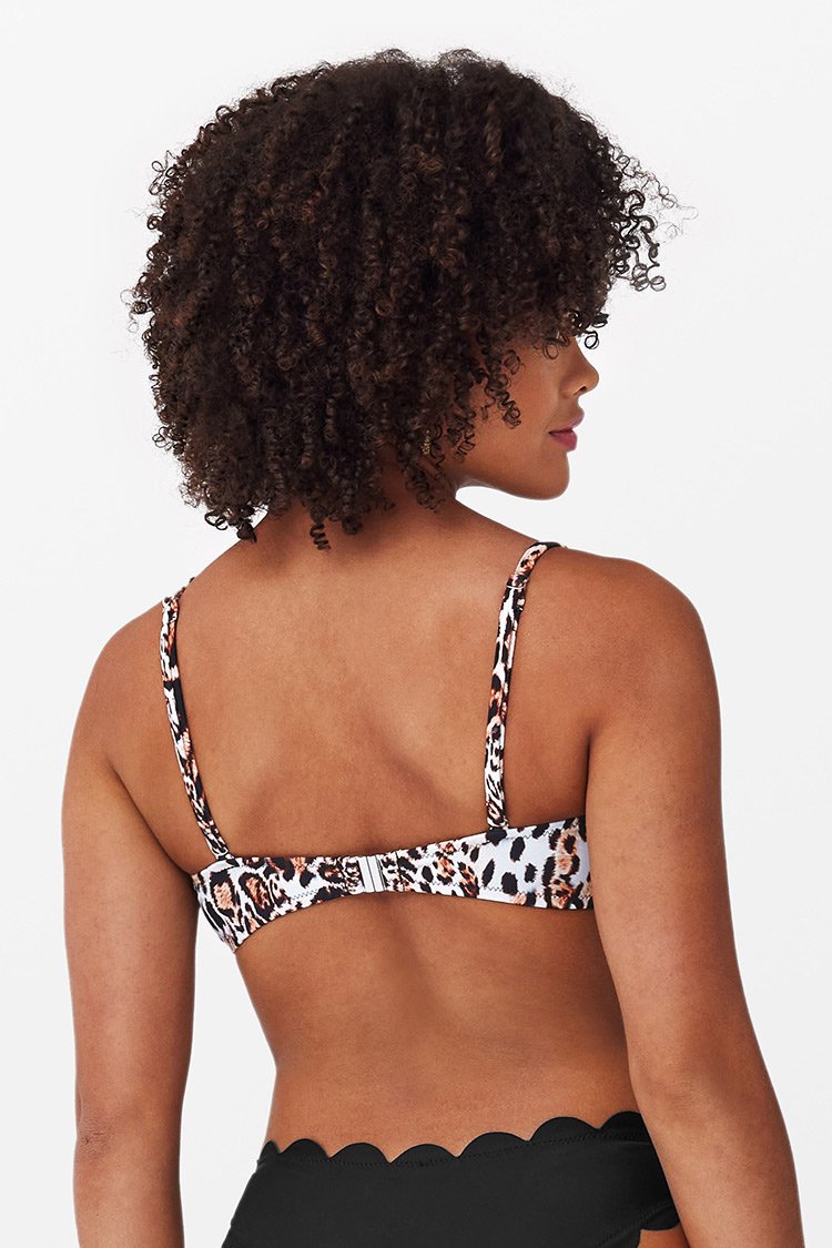 Bikinioberteil mit Leopardmuster