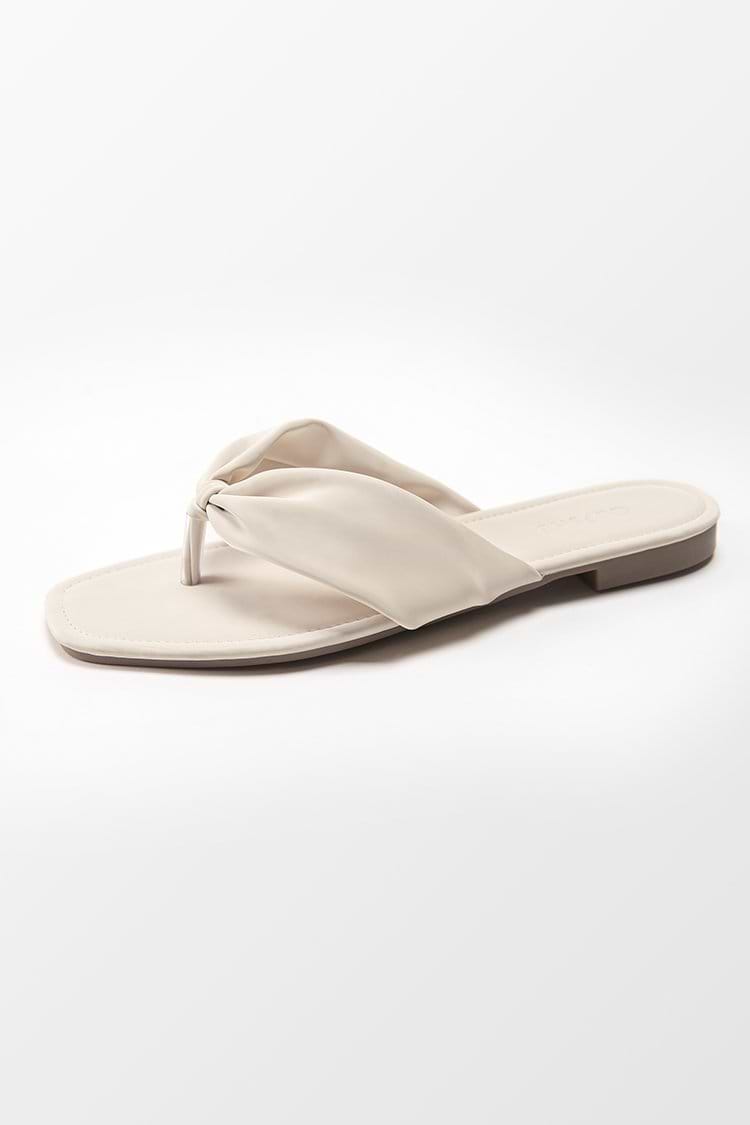 Hera geraffte Zehentrenner-Sandalen