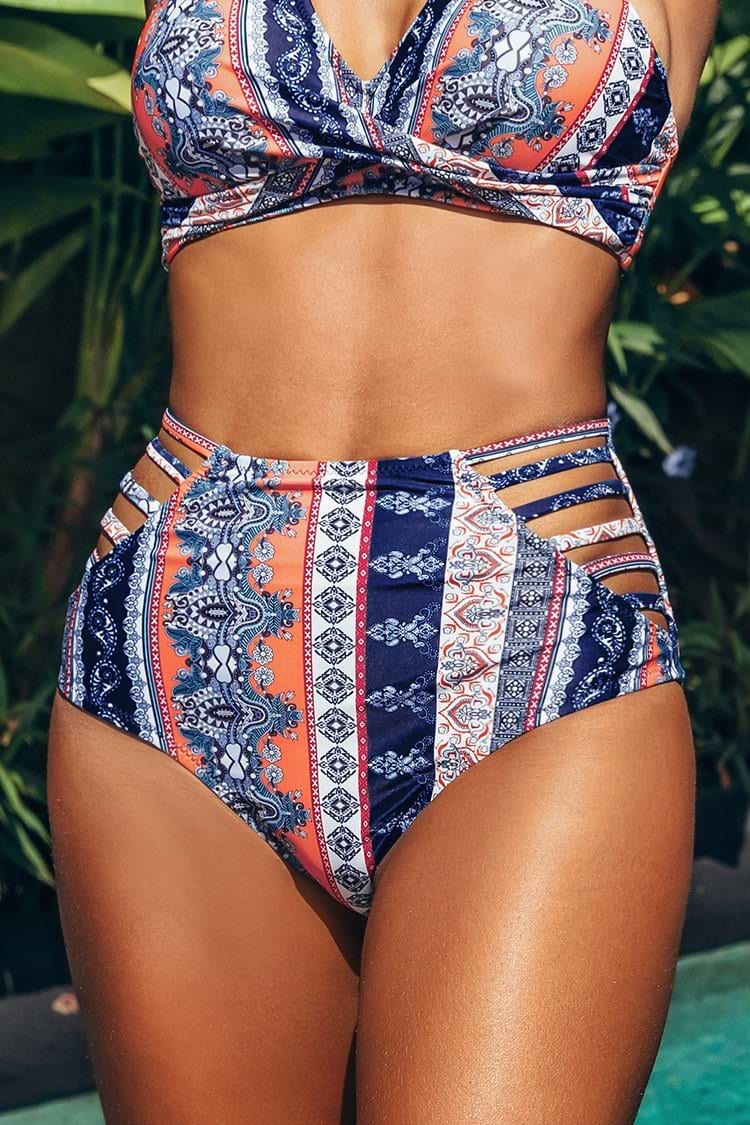 Bikini-Hose mit Boho-Muster